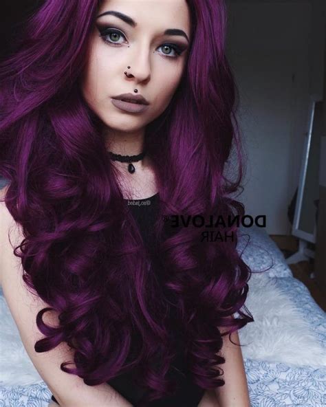 40 Stunning Purple Hair Color Ideas In 2019 Street Style Inspiration Dark Purple Hair Dark