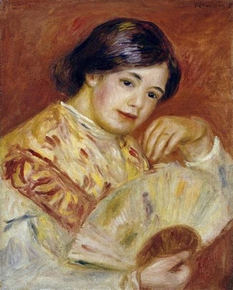 Pierre Auguste Renoir Coco With A Japanese Fan Art Print Global