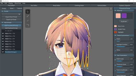 Character Creator Tutorial Vroid Studio Eps 2 Hair Editor