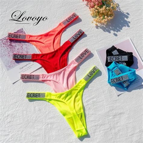 Billionm New Panties Sexy Low Waisted Diamond Thong Flash Fabric Lingerie Women S Underwear T
