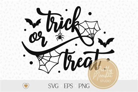 Trick Or Treat Svg Halloween Svg Trick Or Treat Sign By Pretty