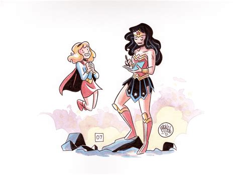 Supergirl Gets Wonder Womans Autograph By Mike Maihack Supergirl