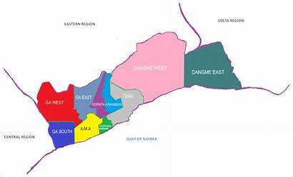 Accra Ghana Greater Map Region Adenta District