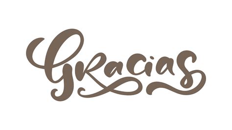 Gracias Thank You In Spanish Calligraphy 375922 Vector Art At
