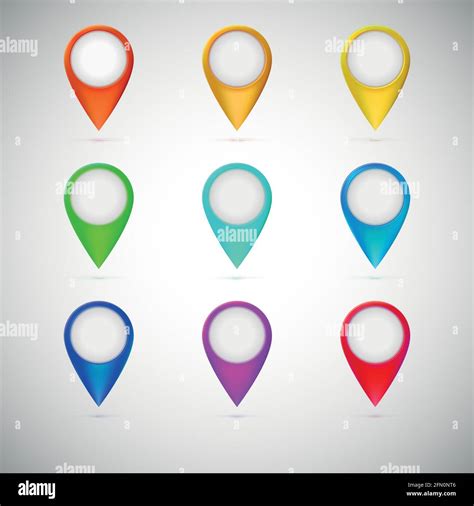 Set Of Map Pointers Stock Vector Image And Art Alamy