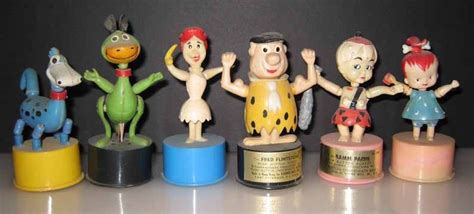 Kohner 1962 Flintstones Push Button Puppets Vintage Cartoon Vintage