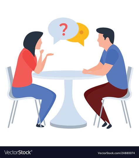 Talking Each Other Royalty Free Vector Image Vectorstock
