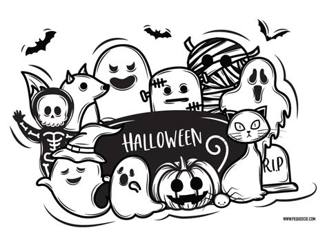 50 Dibujos De Halloween Para Colorear E Imprimir Gratis Pequeocio