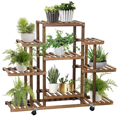 Missing Hardware Wood Plant Stand Indoor Outdoor 9 Tier Plant