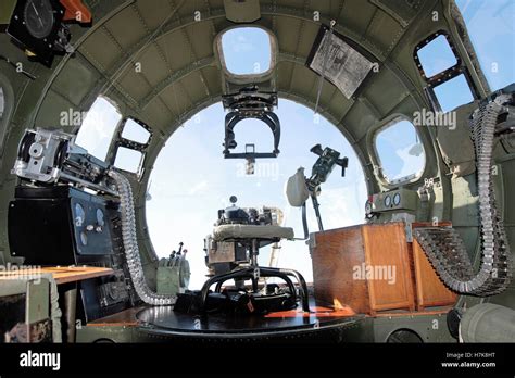 Inside The Nose Gunners Position In A B17 B 17 World War 2 Bomber