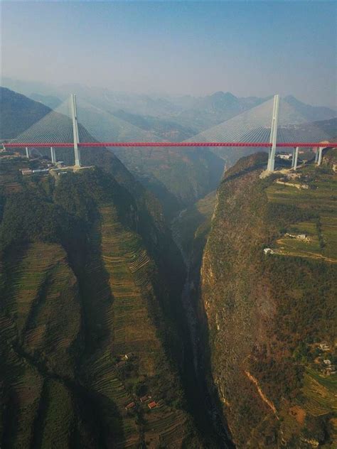 Beipanjiang Bridge China Bridge Scary Bridges High Bridge