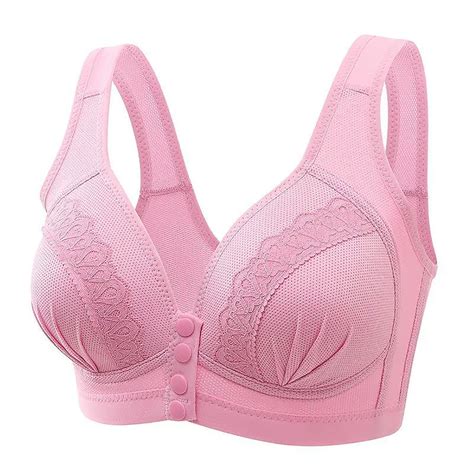 Gersome Front Closure Bras For Women No Underwire Padded Wireless