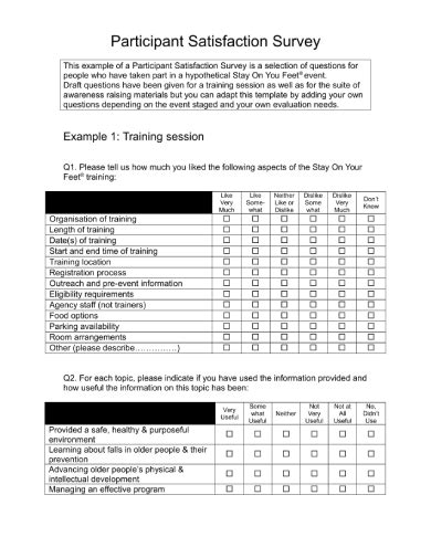Free 5 Event Satisfaction Survey Forms In Pdf Ms Word