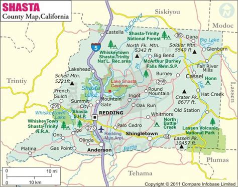 Shasta County Map County Map Shasta County California Map