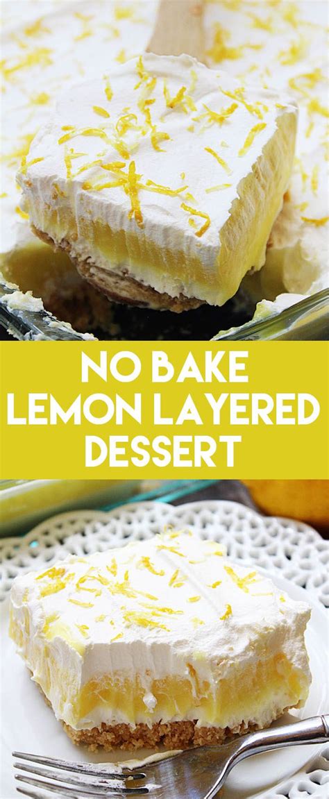 Rich chocolaty dessert that is easy to make. No Bake Lemon Layered Dessert | Recipe | Lemon lush dessert, Layered desserts, Desserts