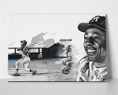 Hank Aaron Poster Or Canvas Etsy