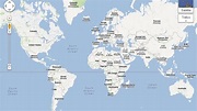 Mapa Del Mundo Con Ciudades