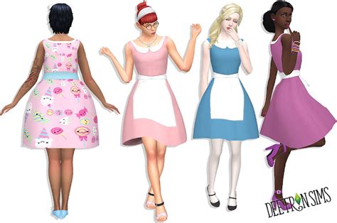 Deetron Sims Alice Dress Sims 4 Toddler Dresses Clothes For Women
