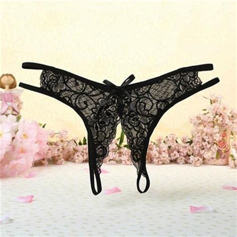 Buy Open File Perspective Sexy Panties Womens Low Waist Lace Hairless
