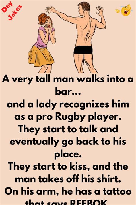 A Pro Rugby Player With Tattoos On Body Funny Work Jokes Funny Relationship Jokes Long Jokes