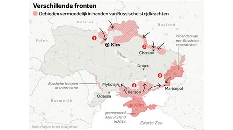 In kaart gebracht het verloop van de oorlog in Oekraïne tot nu toe