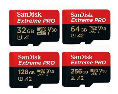 Sandisk Extreme Pro Micro Sd Sdxc 170mbs 32gb 64gb 128gb 256g Hi Speed