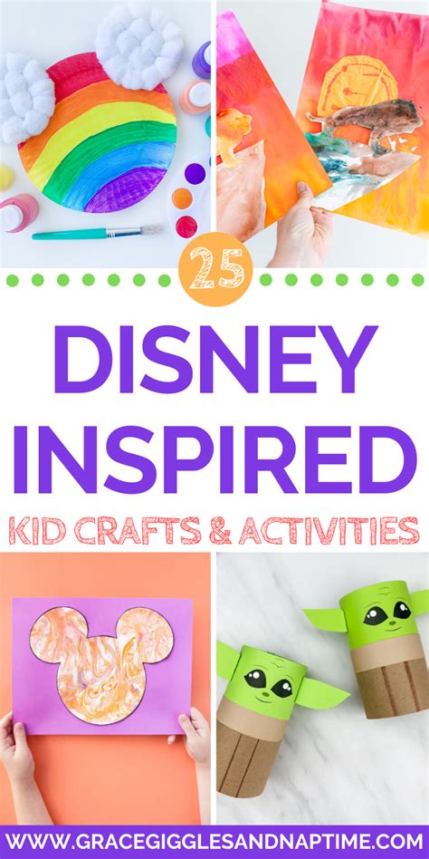 25 Disney Inspired Kid Crafts And Activities Grace Giggles And Naptime