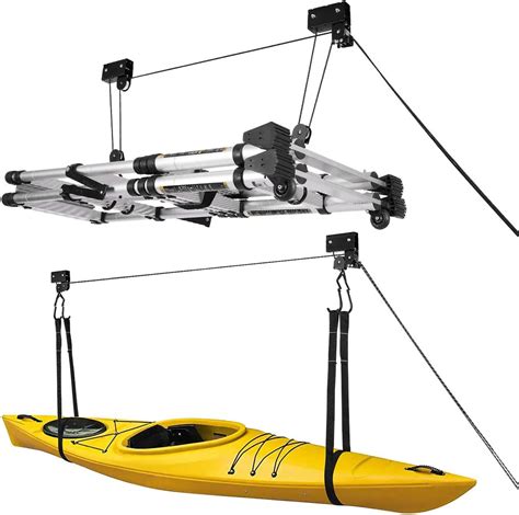 Vivohome 2 Pack Kayak Hoist Lift Pulley System For Overhead Garage