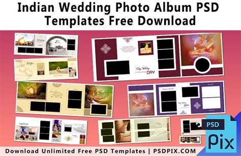 Indian Wedding Photo Album Psd Templates Free Download Psdpixcom