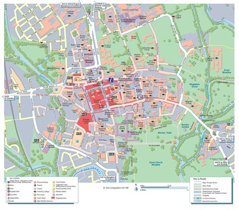 Detailed Map Of Oxford For Print Or Download Oxford Map Oxford City