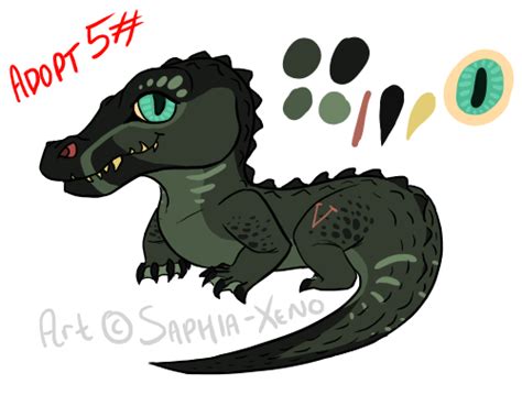 Crocodile Adopt 5 T By Saphia Xeno On Deviantart