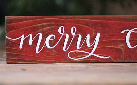 Merry And Bright L Handmade Pallet Sign Rustic Pallet Sign Christmas