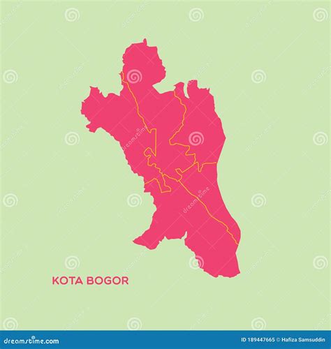 Map Of Kota Bogor Vector Illustration Decorative Design Stock Vector Illustration Of Kota