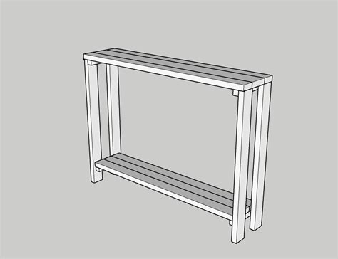 Build Plans Pdf Sofa Table Diy Console Carpentry Plans Printable