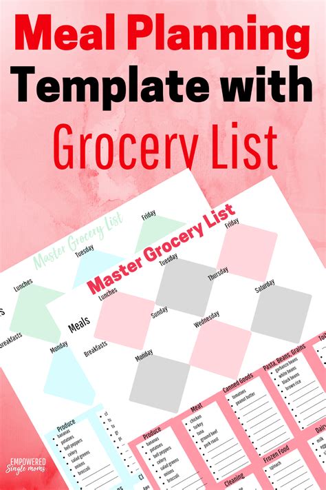 Learn How To Plan Healthy Cheap Meals With This Free Printable Master
