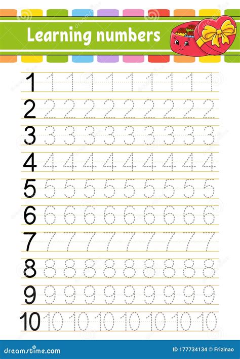 Learning And School Learning Numbers Kindergarten Worksheets 1 10 Number