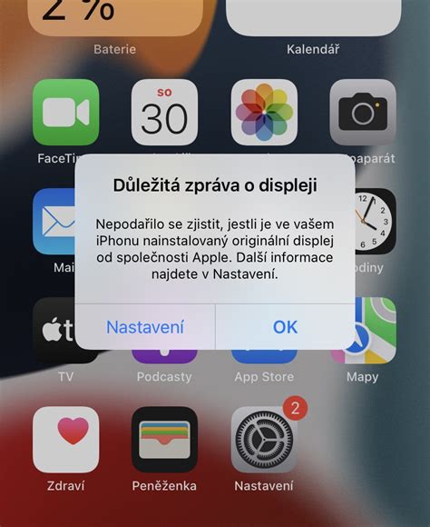 Varování Po Výměně Displeje Na Iphonu Servis A Oprava Apple Produktů