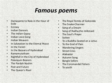 Poems Of Sarojini Naidu In English With Summary