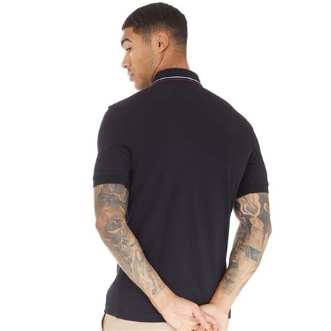 Buy Fred Perry Mens Tipped Placket Polo Black