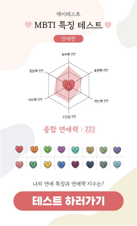 Mbti 특징 테스트 연애편 케이테스트