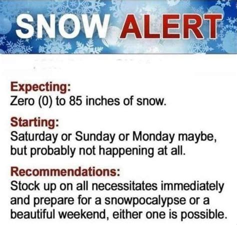 Snow Alert Snowpocalypse Utah Memes Weather Memes