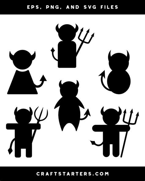 Simple Devil Clipart Black