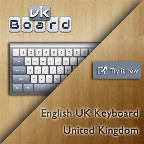 Virtual English Uk Keyboard United Kingdom Vkboard