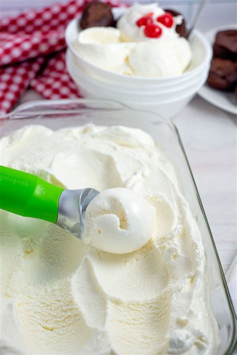 Transfer the mixture into your ice cream maker and freeze according to the manufacturer's instructions. Homemade Vanilla Ice Cream Recipe (No cook recipe)