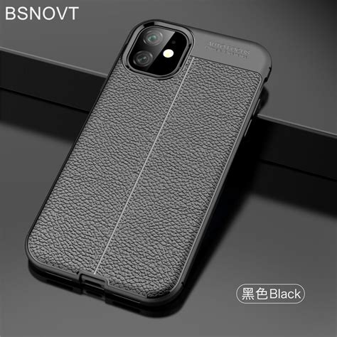 For Iphone 11 Case Cover Soft Silicone Shockproof Pu Leather Anti Knock