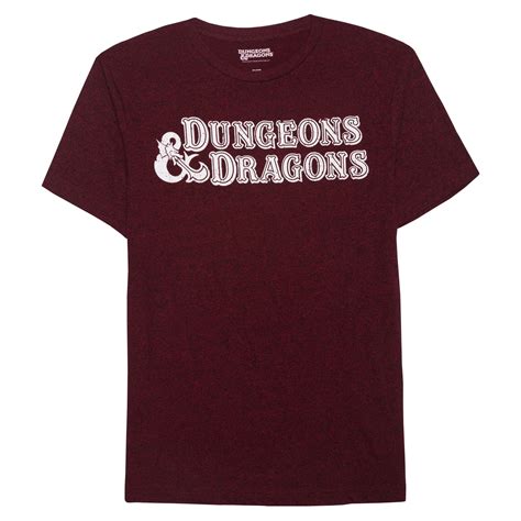 Dungeons And Dragons Dungeons And Dragons Logo Mens Shirt Burgundy