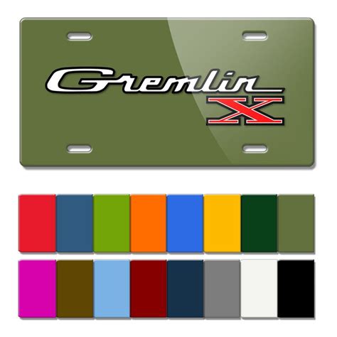 1970 1978 Amc Gremlin X Emblem Novelty License Plate Etsy
