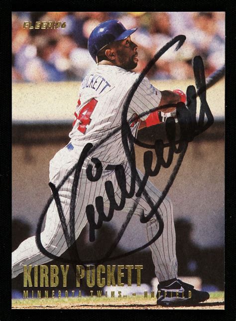 My kirby puckett baseball card collection. Lot Detail - 1994 Fleer Kirby Puckett Signed Baseball Card (JSA)