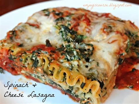 Emjays Course Spinach And Cheese Lasagna