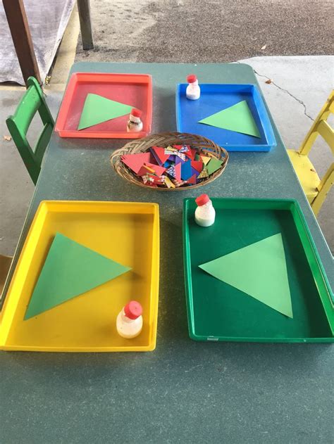 Triangle Collage Shape Activities Preschool Preschool Art Activities